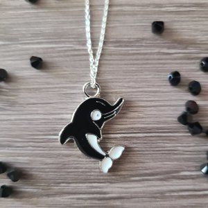 Swarovski® Dolphin Pendant on a Silver Chain